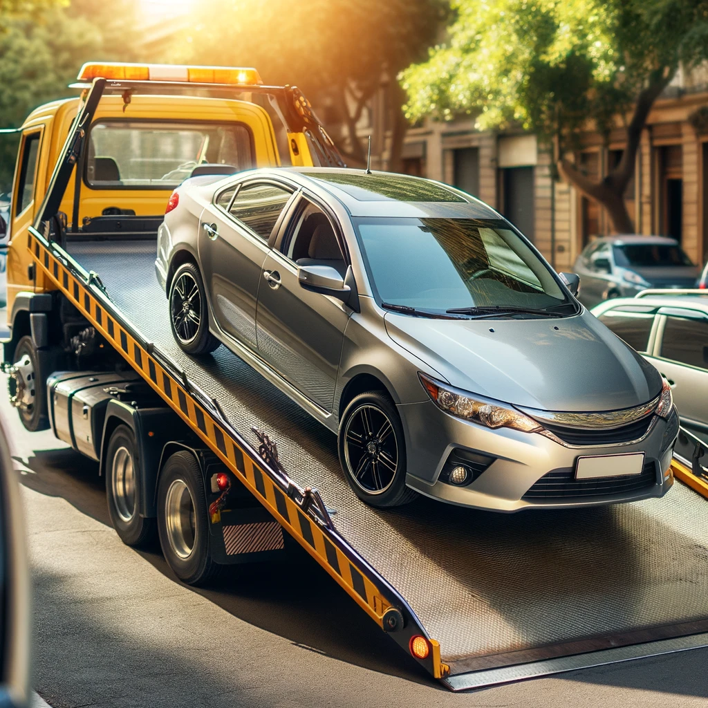 Image d'une voiture remorquée